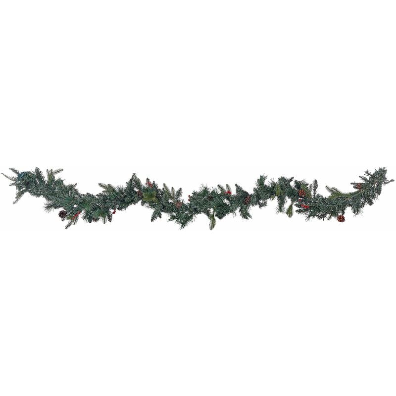 Beliani - Festone di natale artificiale verde con luci led bianche 270 cm Whitehorn