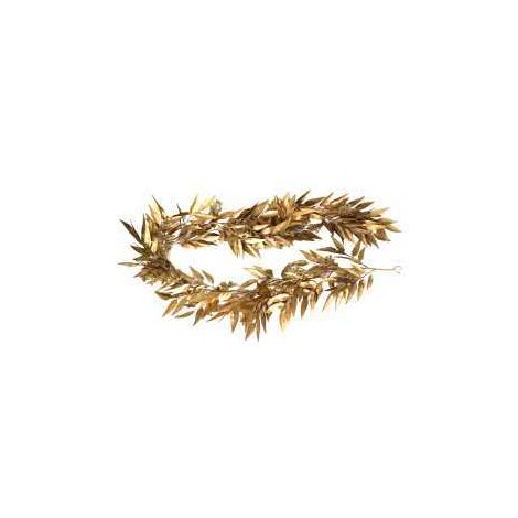 Festone plastica eucalipto oro cm 180x20h5