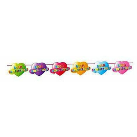 Festoni 2.5Mt B.Compleanno Cuore 4628 X1