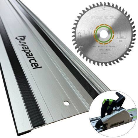 Festool 160mm 48 Tooth Plunge Saw Blade Fine Wood Cut TS55 + BAP 1.5m Guide Rail