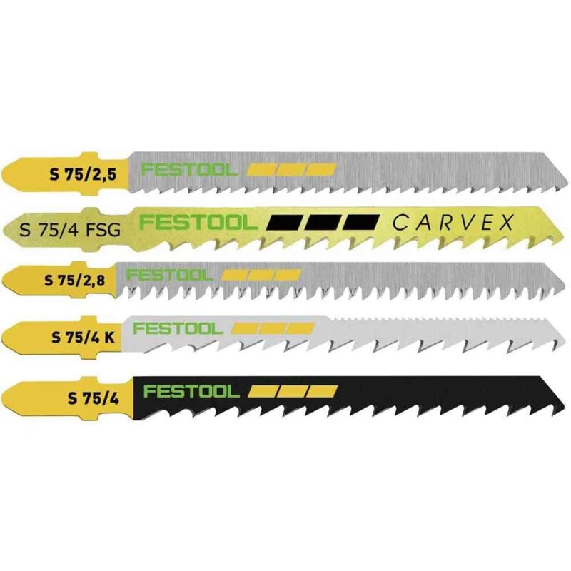 Festool - 204275 Jigsaw Blades - Pack of 25 - Mixed Set STS-Sort/25 w