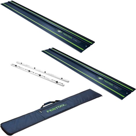 Festool 2x FS 1400/2 BL Führungsschiene 1400 mm Blau ( 2x 578246 ) 100Y Jubiläums Edition + FSV/2 Verbindungsstück + FS-BAG Tasche