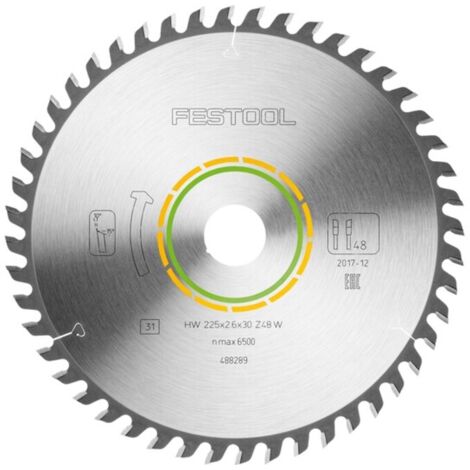 Festool 488289 Saw Blade WOOD Fine Cut HW 225x2,6x30 W48 For CS 70