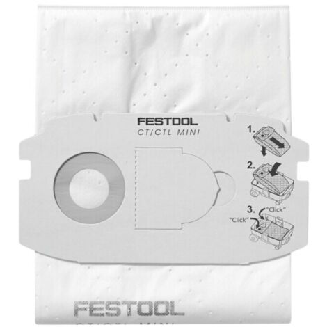 Festool 498410 Self Clean Filter Bags for CTL Mini (5 Pack)