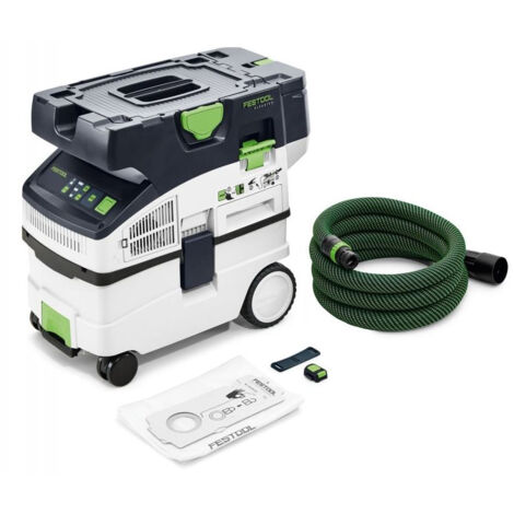 Festool – 577067 Aspirateur sans fil CTMC MIDI – 36V – Dépression 19000 Pa – Pour poussières M – Démarrage automatique Bluetooth – 15L