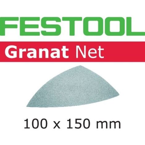 Festool – Lot de 50 feuilles abrasives maillées P120 – Pour ponçage enduits et laques – Aspiration efficace – Compatible DTS 400 et DTSC 400