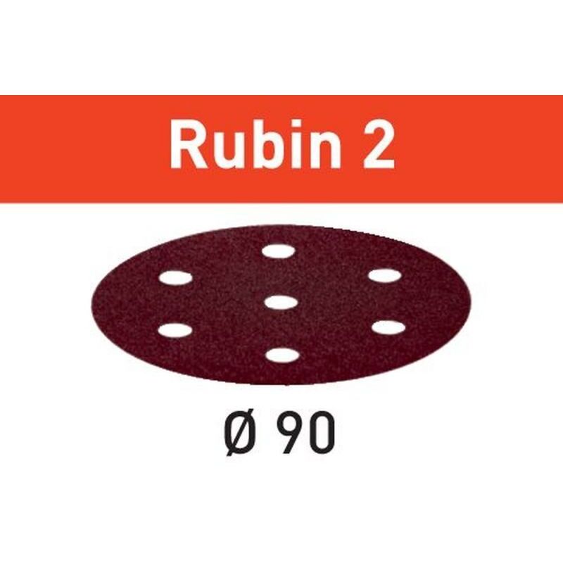 Rubin 2 stf D90/8 P100 RU2/50 Disque abrasif 90 mm P100 50 pces ( 499080 ) pour ponceuse excentrique à engrenages ro 90 dx - Festool