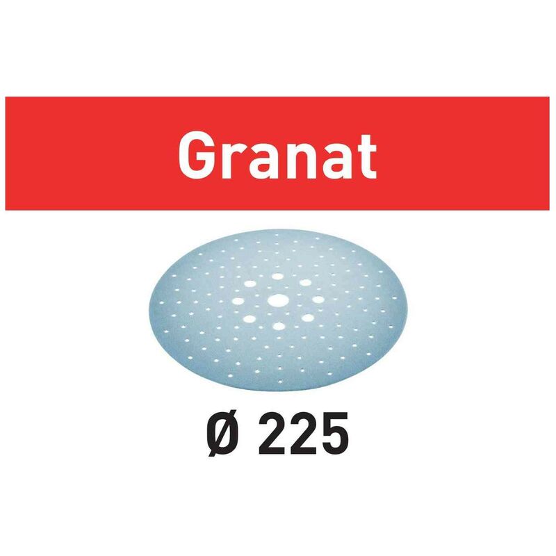 Boîte 25 disques abrasifs Granat STF D225 mm Grain 100 - Festool 205656