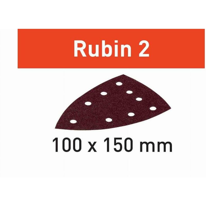 Abrasif Rubin 2 stf DELTA/9 P120 RU2/50 Festool Grain 120 - Boîte de 50 - 577575