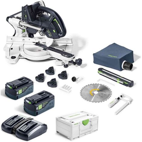 Festool Akku Kapp Zugsäge KAPEX KSC 60EB Basic + Energie Set 18V 2x5,0/TCL 6 DUO