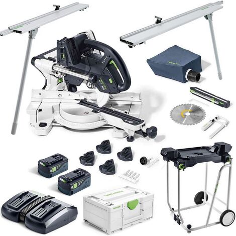 Festool Akku Kapp Zugsäge KAPEX KSC 60EB+Energie Set +Untergestell +Kappanschlag