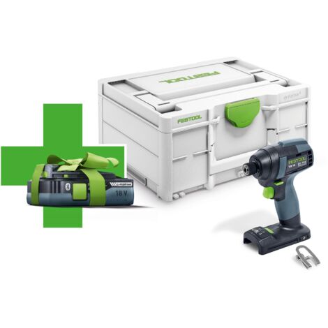 Festool Akku-Bohrschrauber T 18+3 HPC 4,0 I-Plus, 2x4,0 Ah + Ladegerät+Systainer