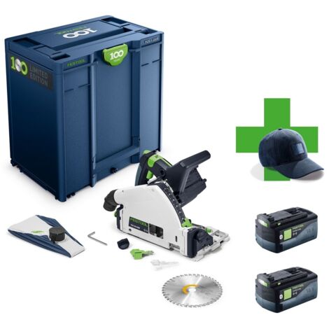 Festool Akku-Tauchsäge TSC 55 KEB-Basic 100Y 578223 + 2x Akkupack 18V 5,0 577660