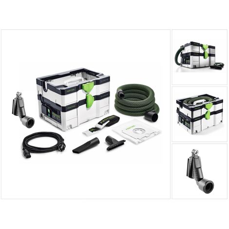 Festool – Aspirateur mobile 4,5l classe de poussière L – Débit max 3000 l/min – Pression 20000 Pa – Pour chantiers humides et espaces confinés