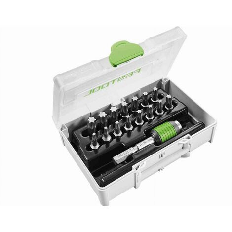 Festool – Assortiment d'embouts Torx 1/4' 16 pièces – Longueur 25 mm – Porte-embout magnétique 60 mm – Pour bois, métal et plastique – 205823