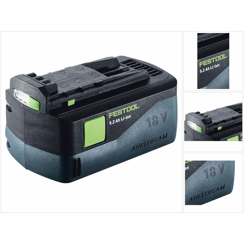 

Festool BP 18 Li 5,2 AS Batería de iones de litio 18 V 5,2 Ah con tecnología Airstream ( 200181 )