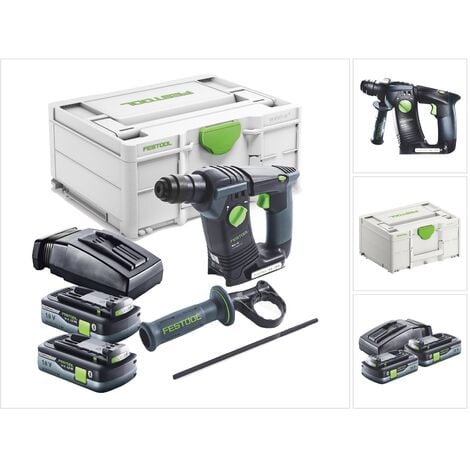 Festool BHC 18-Basic Akku Bohrhammer 18 V 1,8 J SDS Plus Brushless + 2x Akku 4,0 Ah + Ladegerät + Systainer