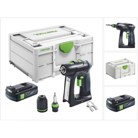 Festool C 18-Basic Perceuse-visseuse sans fil 18 V 45 Nm Brushless + 1x batterie 3,0 Ah + Systainer - sans chargeur