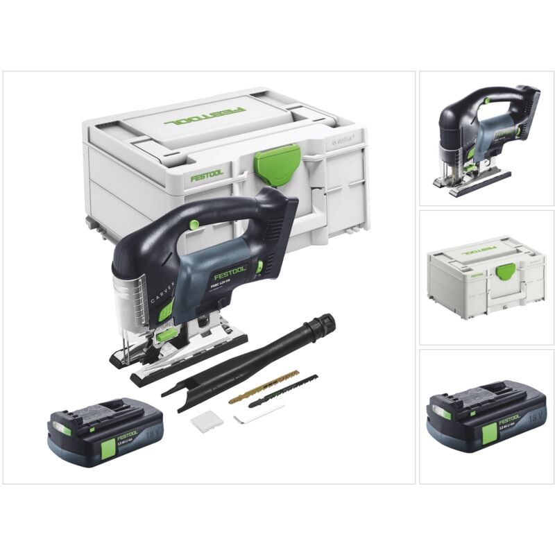 Carvex psbc 420-Basic Scie sauteuse pendulaire sans fil 18 v 120 mm Brushless + 1x batterie 3,0 Ah + Systainer - sans chargeur - Festool