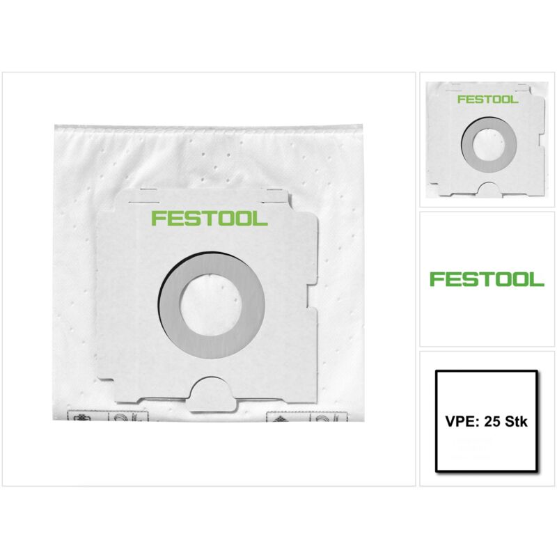 Cleantec fis-ct SYS/25 Sac à poussières - 25 pièces ( 5x 500438 ) pour ctl-sys - Festool