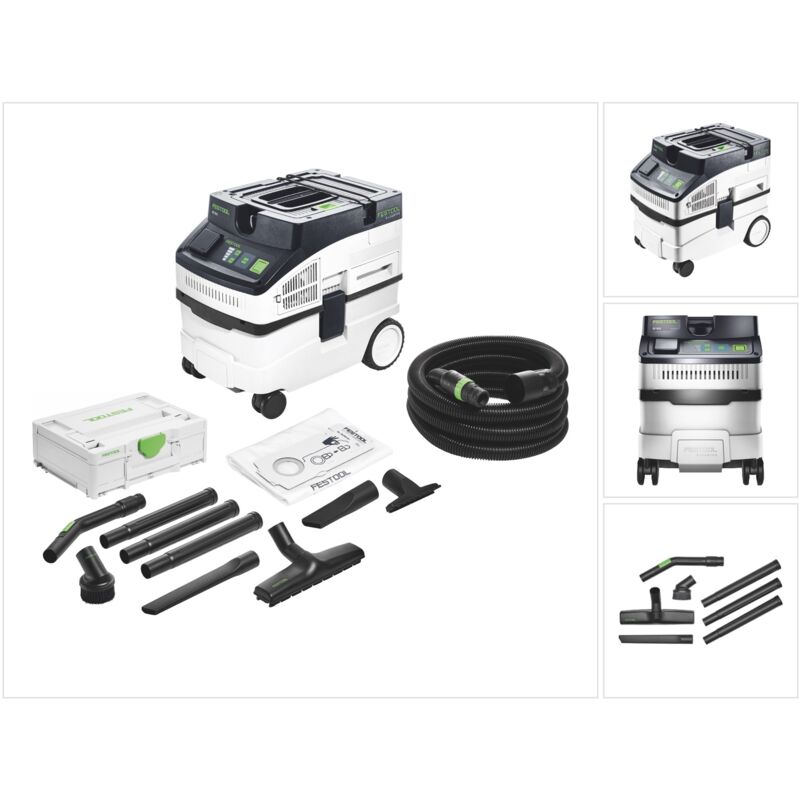 Ct 15 e cleantec aspirateur mobile 15 l ( 577410 ) + rs-st d 27/36-Plus ( 577257 ) kit de nettoyage standard - Festool