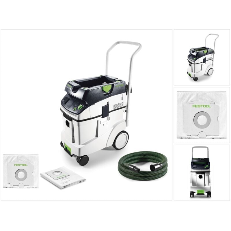 Ctl 48 e cleantec Aspirateur mobile 48l Poussières de classe l ( 574975 ) + Sac filtre sc-fis-ct - Festool