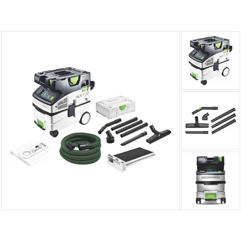 Ctl midi i Cleantec aspirateur mobile 15 l classe de poussière l + filtre humide + 6x sac à filtre + kit de nettoyage rs-st d 27/36-Plus dans