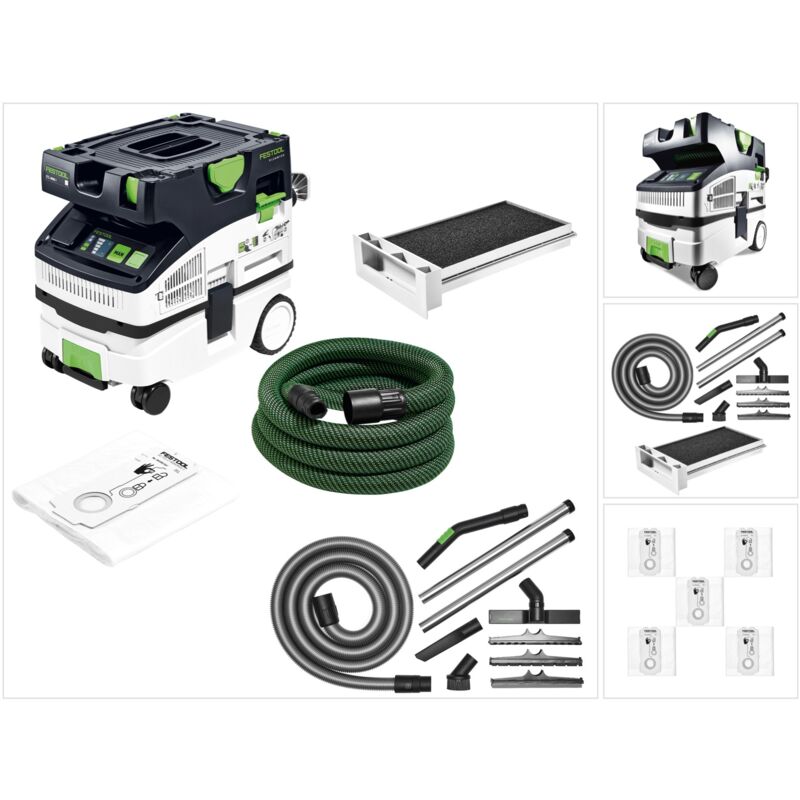 Ctl mini i cleantec aspirateur mobile 10l classe de poussière l ( 574840) + accessoires de nettoyage supplémentaires - Festool