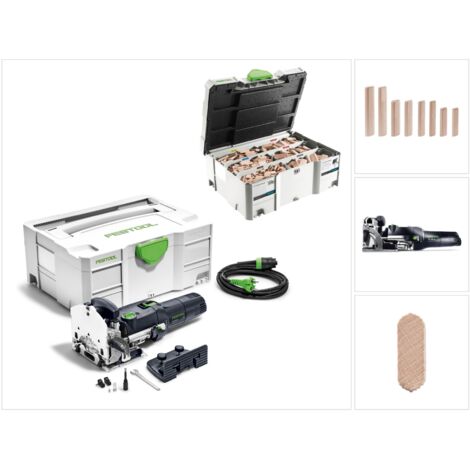 Festool DF 500 Q-Plus Dübelfräse Domino 420W 28mm im Systainer ( 494847 ) + Domino-Sortiment ( 498899 )