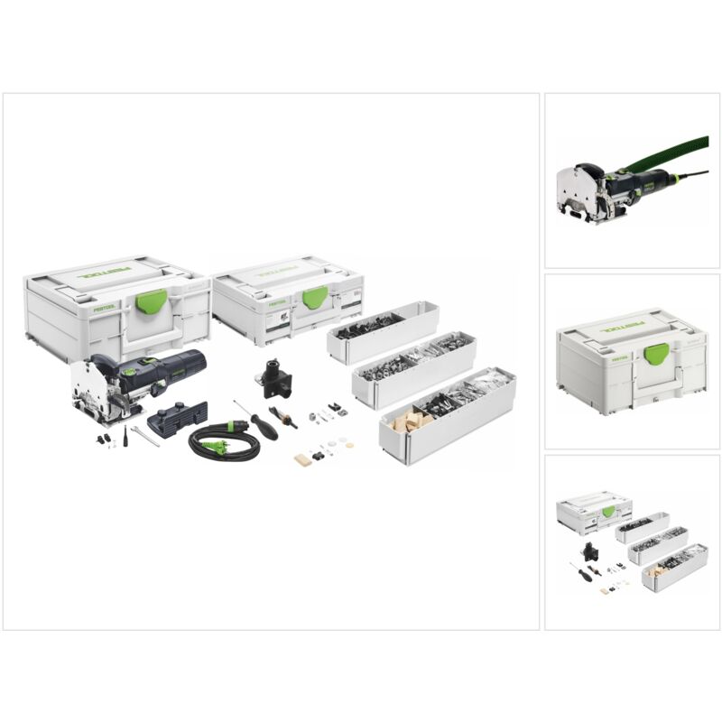Festool - df 500 Q-Plus Fraiseuse à cheville 420 w 4 - 10 mm + Systainer ( 576413 ) + kv-sys D8 domino Assortiment de raccords ( 576797 )