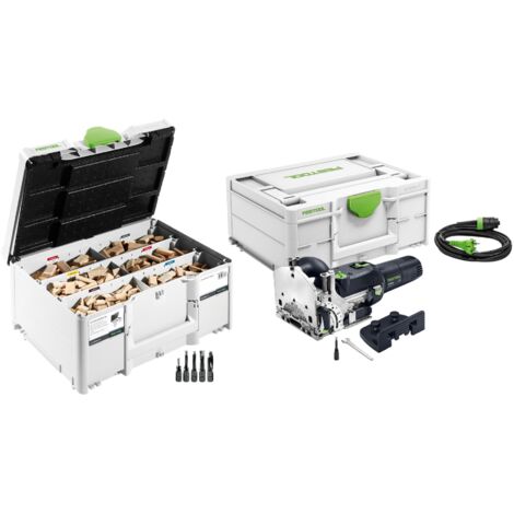 Festool DF 500 RQ-Plus Dübelfräse DOMINO 420 W 4 - 10 mm + Dübel Sortiment + Systainer