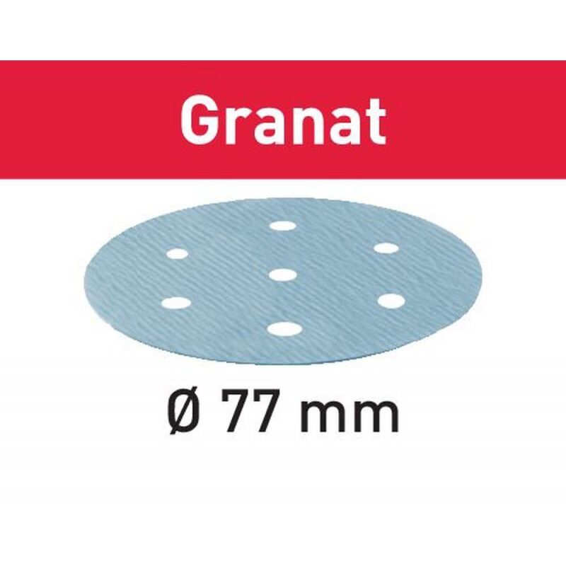 Image of Disco abrasivo stf D77/6 P80 GR/50 Granat - 497405 - Festool
