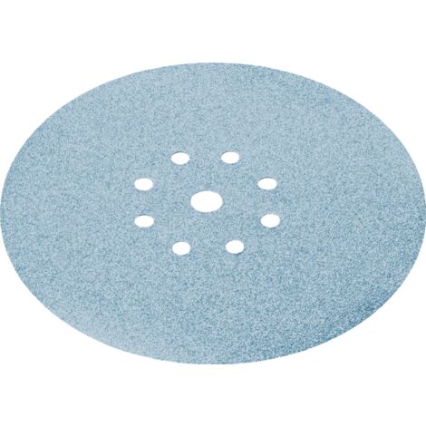 Festool – Disques abrasifs Granat P100 225 mm – Pack de 25 pcs – Pour ponçage cloisons sèches et enduits – Perforés 8 trous