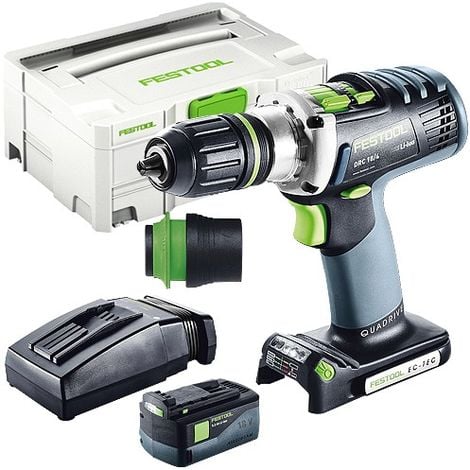 Festool DRC 18/4 18V Drill Driver With 1 x 5.2As Battery & TCL Charger in Systainer Case