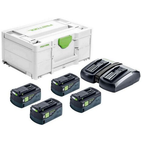 Festool Energie Set Schnellladegerät Akkupack SYS Systainer 577136 5,2 TCL6DUO