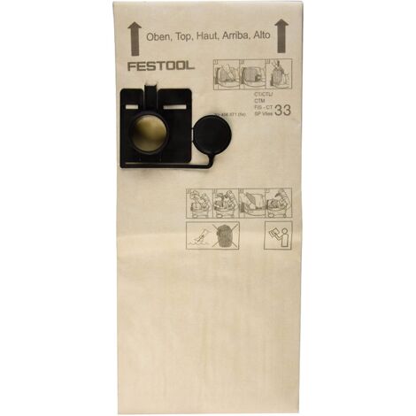 FESTOOL FILTER BAGS FIS-CT33 VLIES 5 PIECES
