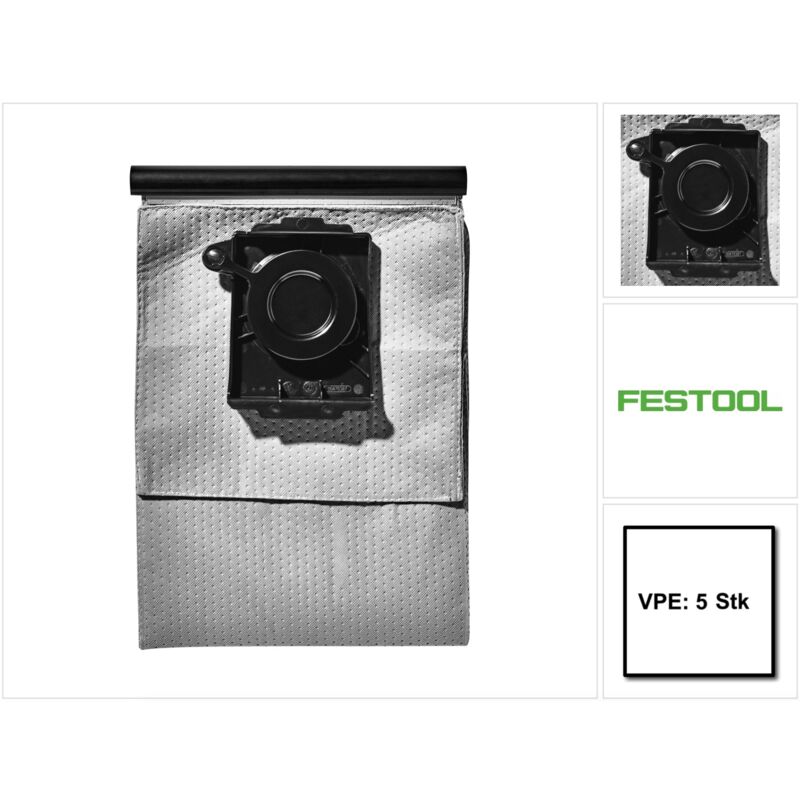 

Festool - FIS-CT 26 Bolsa filtrante larga de duración Longlife - 5 unidades ( 5x 496120 ) para aspiradoras CT / CTL 26