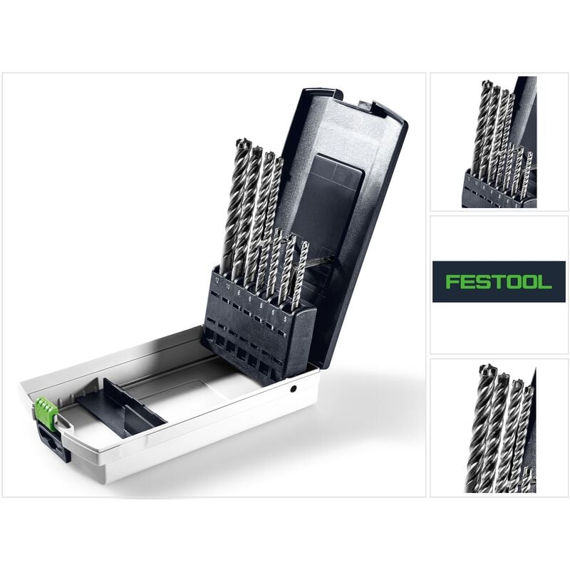 Jeu de forets marteau sds D5-D12/7 7 pièces SDS-Plus dans une boîte pratique ( 204070 ) - Festool