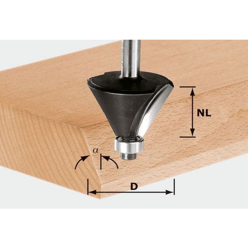 Fraise à chanfreiner hw S8 D38,5/23/30°-491133 - Festool