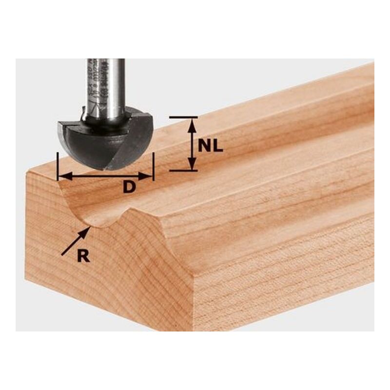 490985 Festool Fresa a raggio convesso hw S8 R8