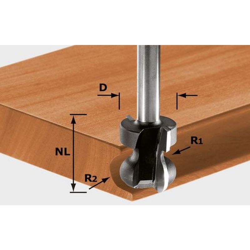 

Festool Fresa para listón de agarre HW S8 D22/16/R2,5+6