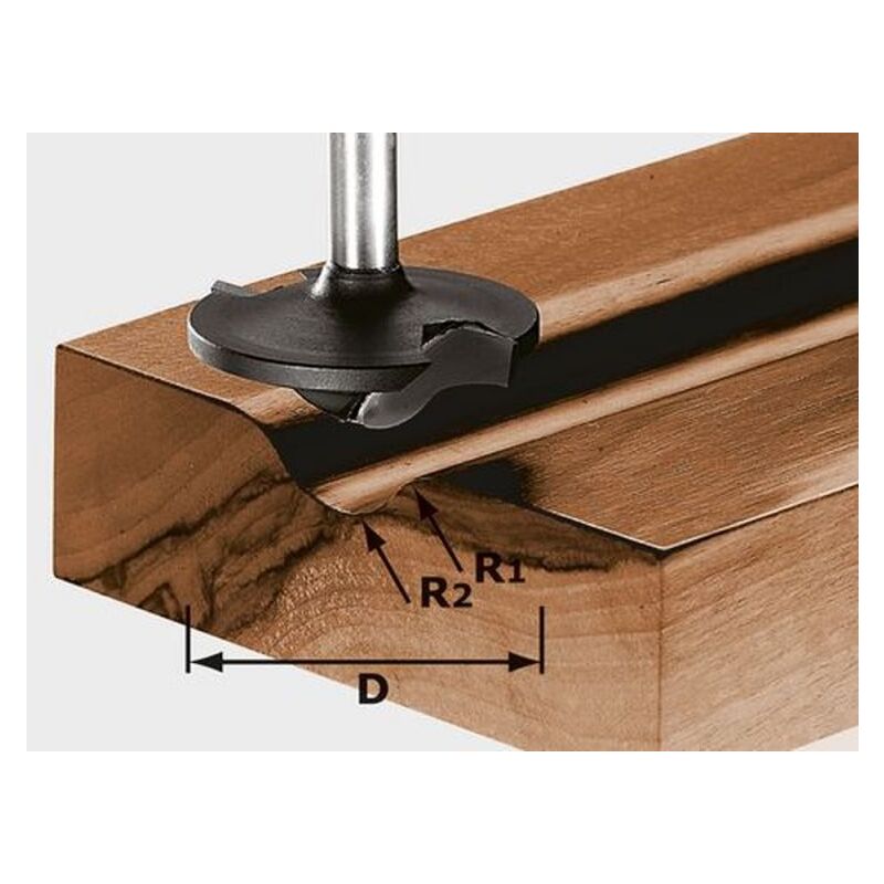 

Festool Fresa de perfiles HW S8 D42/13/R6+12