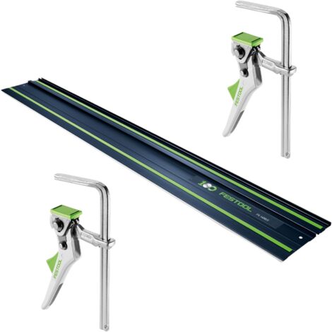 Festool FS 1400/2 BL Führungsschiene 1400 mm Blau ( 578246 ) 100Y Jubiläums Edition + 2x FS-HZ 160 Hebelzwinge ( 2x 491594 )
