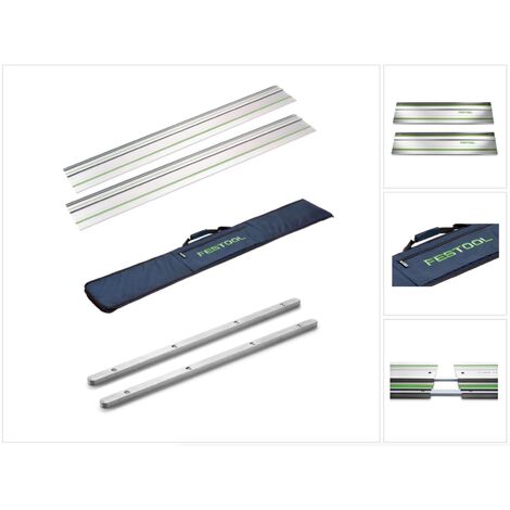 Festool FS 1400/2 Führungsschiene 1400 mm 2 x ( 491498 ) + FS-BAG Führungsschienen-Tasche + 2 x Verbindungsstück FSV ( 482107 )