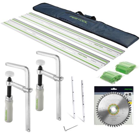 Festool FS 1400/2-KP-Set 2 x 1400mm Guide Rails FSV/2 FSZ Clamps + Bag + Blade
