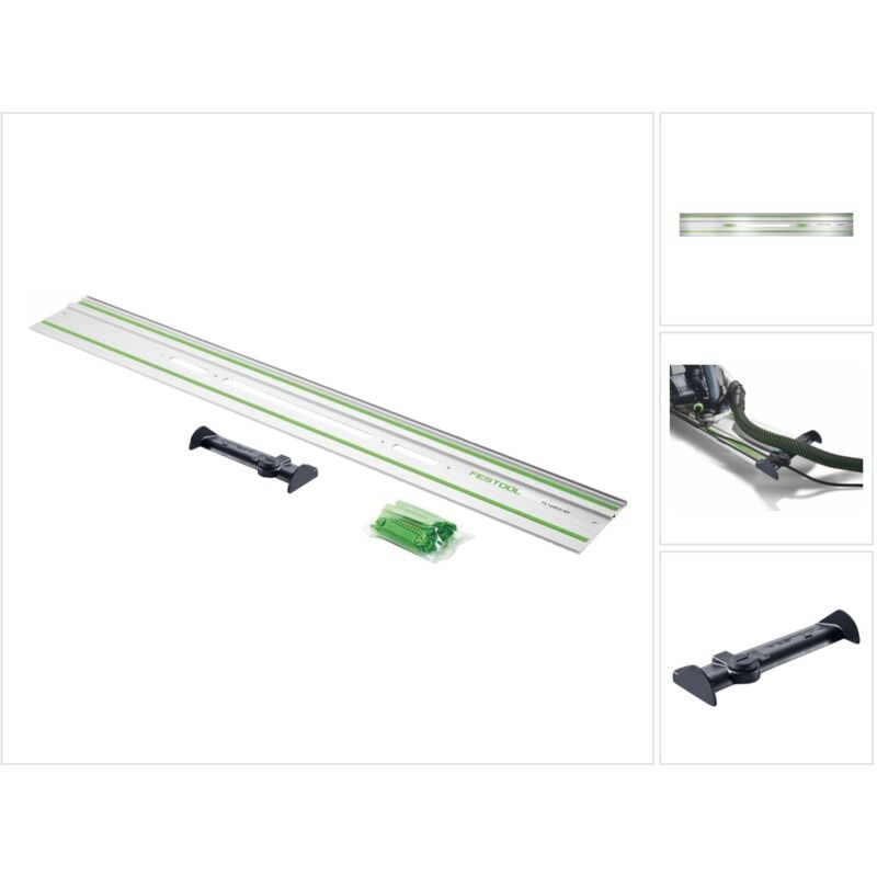 Fs 1400/2-KP Rail de guidage 1400 mm pour scie à main, scie plongeante et scie sauteuse / défonceuse + déflecteur FS/2-AW - Festool
