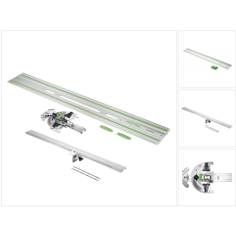 Fs-wa Butée angulaire pour rail de guidage FS/2 Coupe à 60º + rallonge fs-wa-vl + fs 1400/2-KP Rail de guidage 1400 mm - Festool