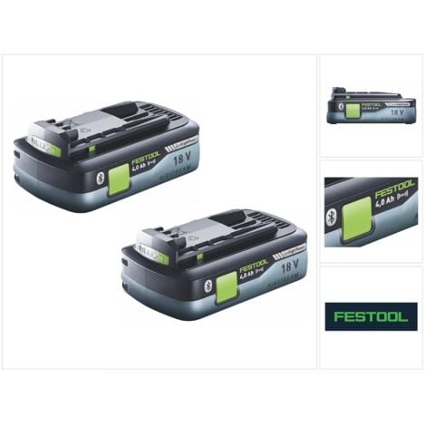 Festool HighPower Akku Set 18V mit 2x Akku 4,0Ah HPC-ASI ( 205034 ) Bluetooth mit Airstream Technologie