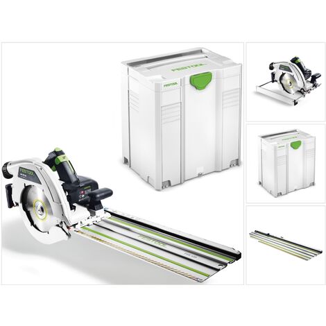 Festool HK 85 EB-Plus-FSK420 Scie circulaire portative à capot basculant 2300 W / 230 mm avec boîtier Systainer + Rail de mise à longueur FSK 420 ( 574665 )