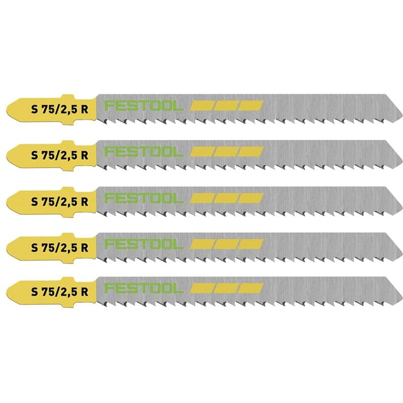 Set de 5 hojas de sierra de calar wood fine cut Festool 204259 (75 mm)